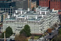 Trump, Touting Prowess as Builder, Floats Plan To Paint Historic Eisenhower Executive Office Building White