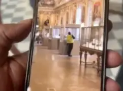 Video shows Louvre thief cutting into jewel case with saw during daring daylight heist