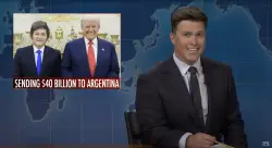 Colin Jost’s SNL joke about about Trump officials fleeing to Argentina like Nazis falls flat: ‘Hey, one clap!’