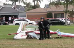 Plane crashes into woman at Long Beach park during emergency landing